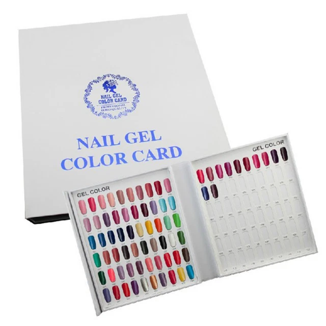 120/216/308 NAIL TIP Colour Chart White Display Book UV/LED Gel Polish