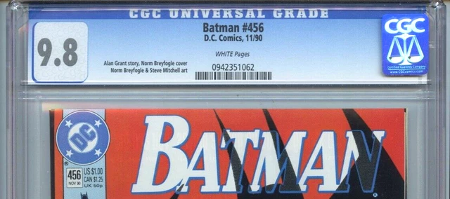 1990 Dc Comics Batman #456 Cgc 9.8 - Alan Grant - Tim Drake Robin -  1 Of 11 Wow 3