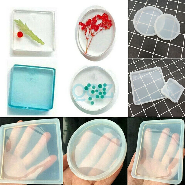 Coaster Resin Casting Mold Silicone Jewelry Agate Making DIY Tray Mould Craft AU