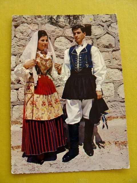 (FG.A36) COSTUMI TIPICI SARDI - COSTUME DI PULA animata (vg anni '60)