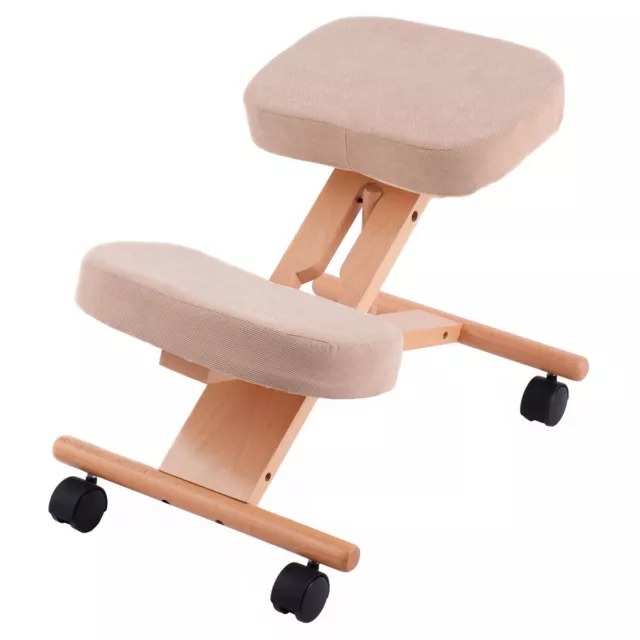 Wooden Chair Kneeling Orthopaedic Stool Ergonomic Posture Frame Seat Health Care