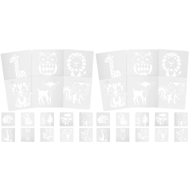 Lot de 12 pochoirs pour enfants, pochoirs en silicone, modèle de forme