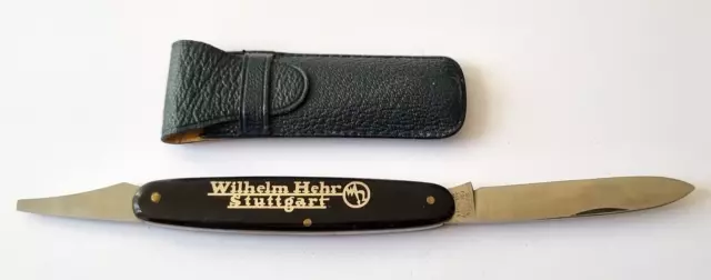 Altes Art Deco Taschenmesser: Wilhelm Hehr Stuttgart - Silber Inlay - um 1930/40