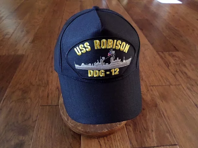 Uss Robison Ddg-12 U.s Navy Ship Hat U.s Military Official Ball Cap U.s.a Made