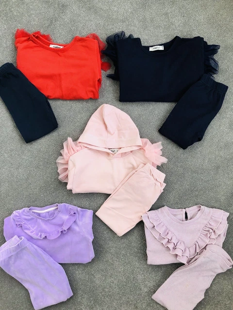 ❤️ Pacchetto grandi splendide tute con arricciacapelli coordinate abiti 4-5 anni❤️
