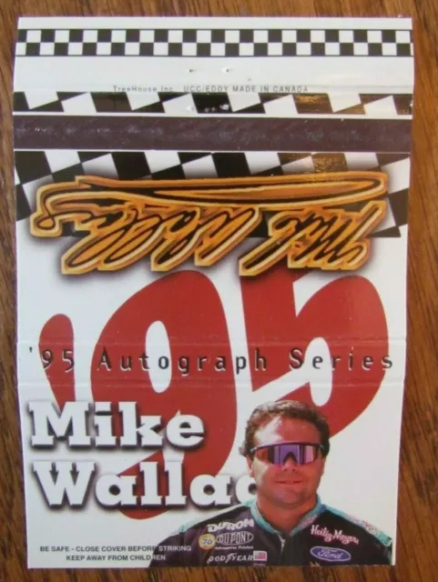 Nascar Racing Car Driver Mike Wallace Matchbook Cover Empty 1995 Matchcover -D4