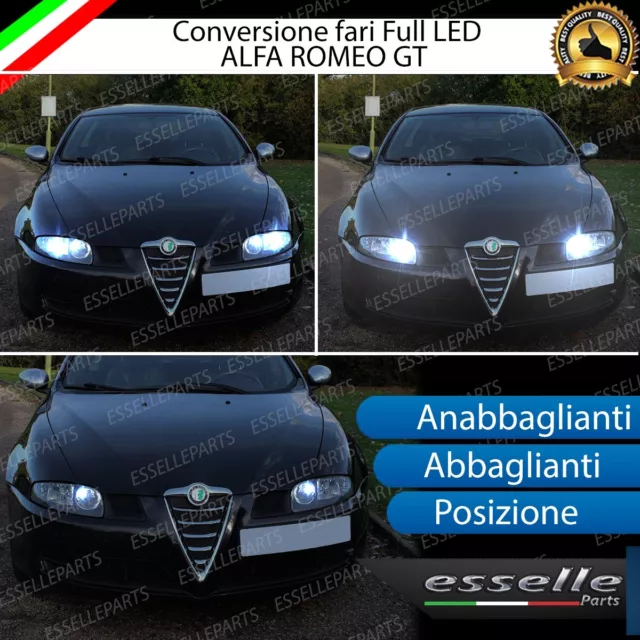 Conversione Fari Full Led Alfa Romeo Gt 6000K Bianco Ghiaccio Canbus