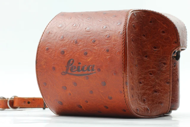 Rare MINT] leica M7 Ostrich Leather Camera Case by FedEx From JAPAN