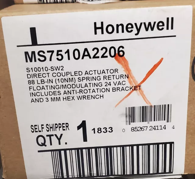 Honeywell MS7510A2206 Damper Actuator W/ Spring Return NEW! FREE SHIPPING!