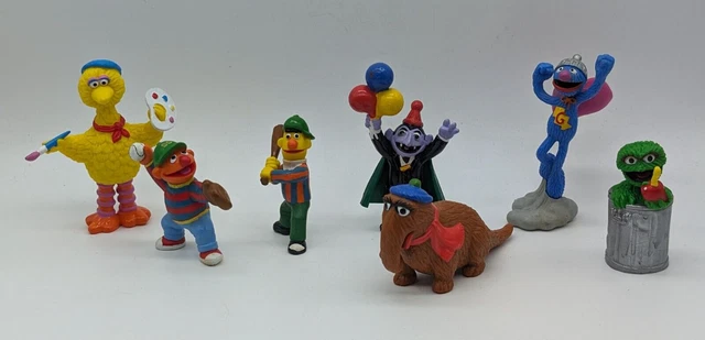 LOT OF VTG 7 Muppet Sesame Street Applause PVC Figures Cake Toppers ...