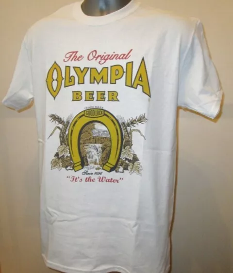 Olympia Beer T Shirt Washington Blue Moon Samuel Adams Corona Miller Schlitz 266