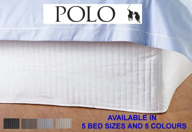 POLO Quilted Valance bed Skirt - Single, King Single, Double, Queen & King sizes