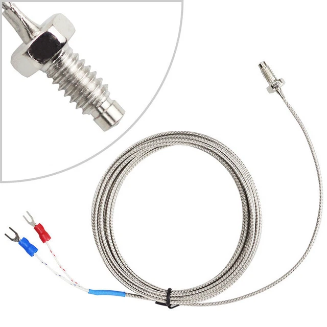 M6/M8 KTYPE SCREW Thermocouple Temperature Sensor Lead Wire Length 0