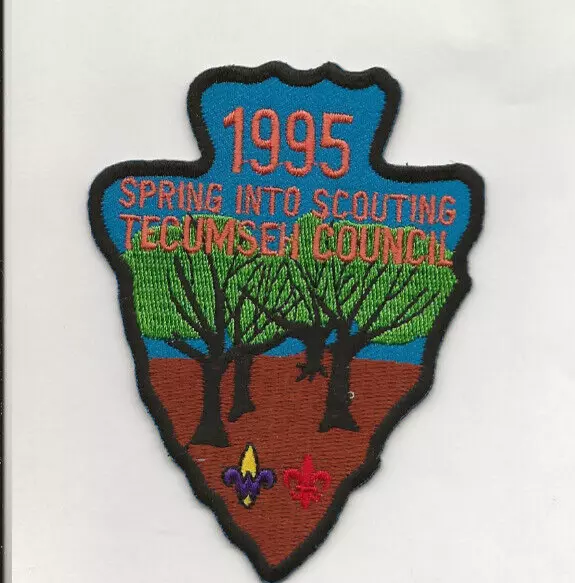 ARROWHEAD PATCH / TECUMSEH COUNCIL * Spring Into Scouting - Boy Scout BSA B4