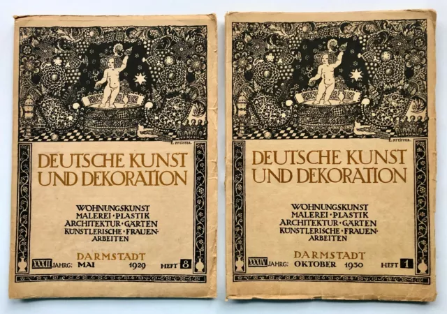 DEUTSCHE KUNST UND DEKORATION, 1929-1931, 4 iss, Weimar Germany art, furniture