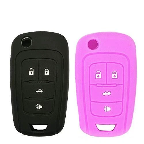 2Pcs Soft Silicone Keyless Entry Flip Key Holder Fob Cover Case Remote ...
