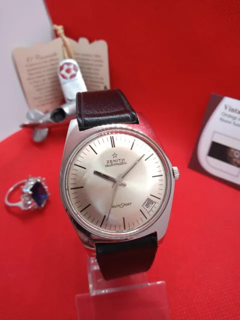 Orologio ZENITH AutoSport cal.2562pc 23J.-70s-Excellent Condition- Vintage Watch 2