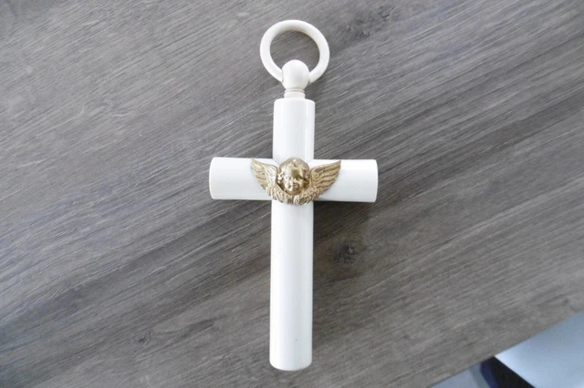 Pendentif Croix Crucifix Ancien En Bronze – Bijou Religieux D'Occasion En Bon État