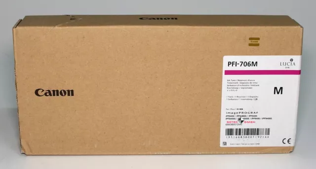 Canon Tinte Ink PFI-706 M Magenta ImagePROGRAF iPF8300 iPF8400 iPF9400