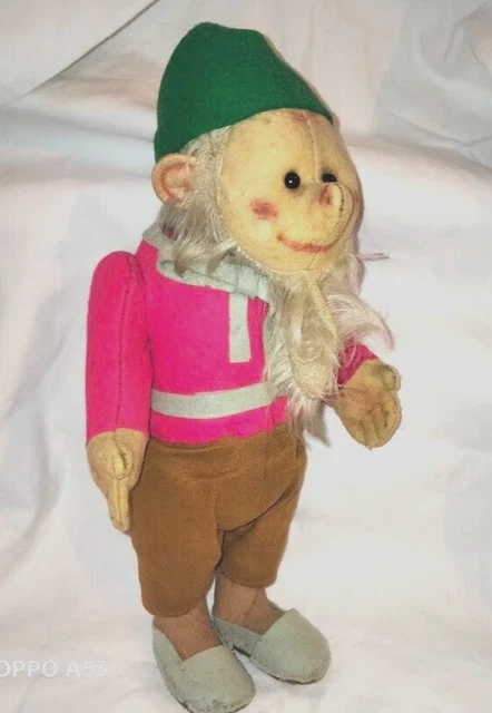 Ancienne Poupée Girofla Avec Boîte à Musique - Jouet Vintage En Bois