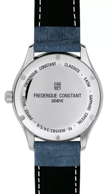 Frederique Constant Classics Index Automatic Blue Leather Mens Watch FC-303NN5B6 3