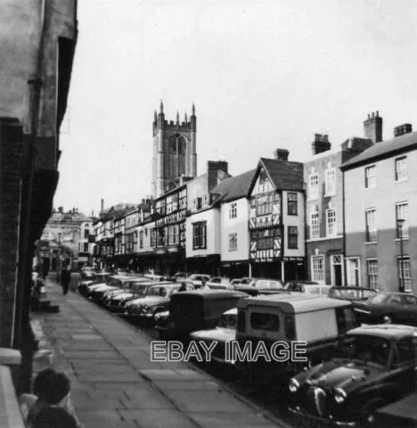 Photo  Ludlow Town Centre Taken 1967 Looking Towards St Laurence Parish Church.