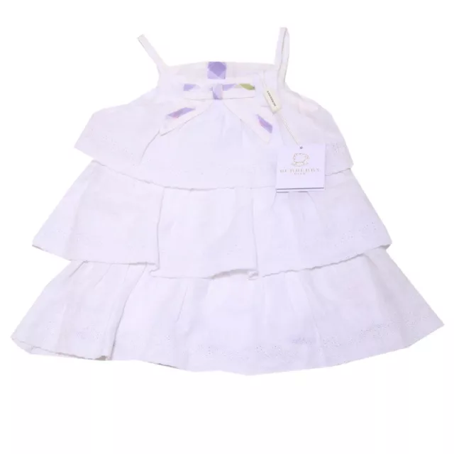0153I vestito bianco  bimba BURBERRY BABY lino vestitino abito dresses kids
