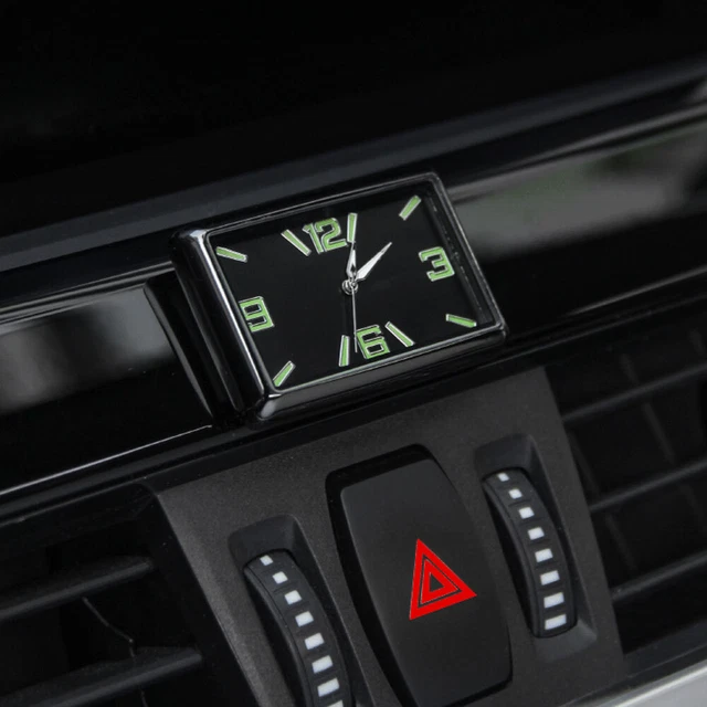 Square Vehicle Clock Interior Decoration Vent Clip for Car Styling Quartz Watch