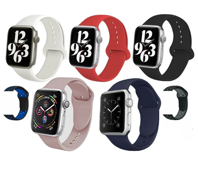 Cinturino silicone per orologio apple watch SE 1 2 3 4 5 6 misura  42 44 mm