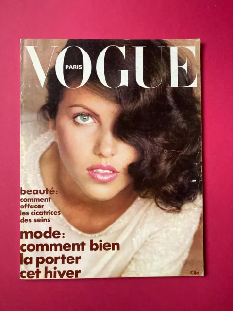 VOGUE Paris 560 octobre 1975 cover Clio Goldsmith mode october magazine revue
