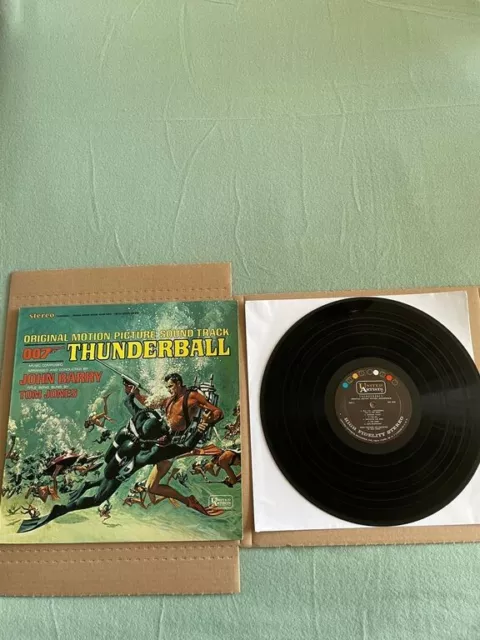 JAMES BOND OST  Thunderball  OG US UNITED ARTISTS  STEREO LP  EX