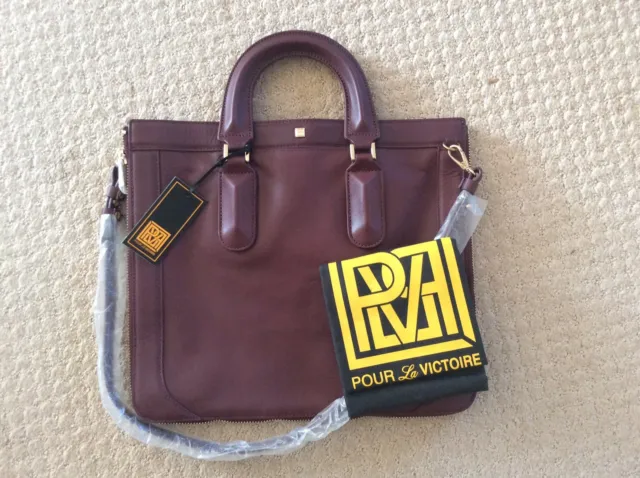 NEW with tag Pour la Victoire Square handbag Purse Shoulder Bag Burgundy