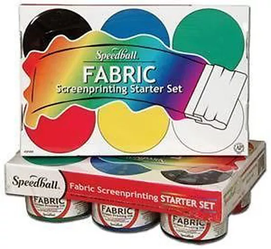 Speedball Siebdruck Textil Tinte Starter Set - 6 x 4oz Gläser - für Stoffe