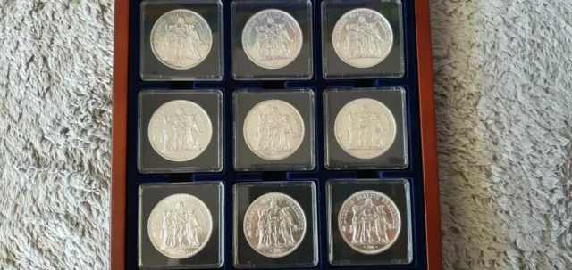 Série complète 10 Francs Hercule Argent / Neuves / dans coffret / France 3