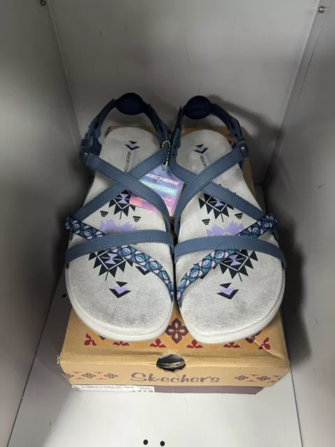 Sketchers Memory Foam Vegan  Strappy Sandals  Size 7 Bnwt