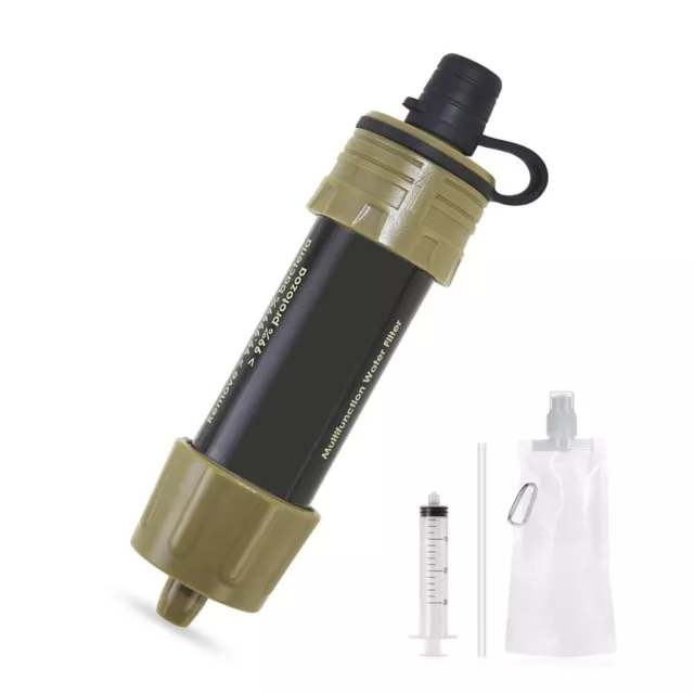 Lightweight Water Filter Straw with 5000L Capacity Perfect for Backpacking