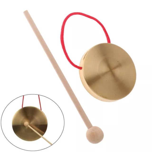 Musikinstrument Hand Gong Kupferbecken mit Holzstab (4 5 Zoll)