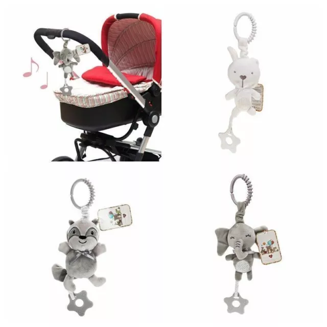 Baby Rattles Stroller Hanging Plush Toys Bed Cot Crib Pushchair Pram Toy Gift UK