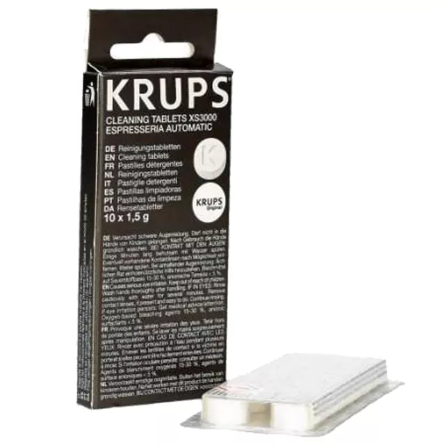 KRUPS Coffee Machine Cleaning Tablets for ROWENTA ES6800 ES6805 ES6825 1.5g x 10