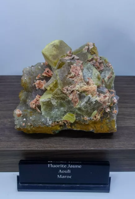 Minéraux de Collection: Fluorite Jaune du Maroc