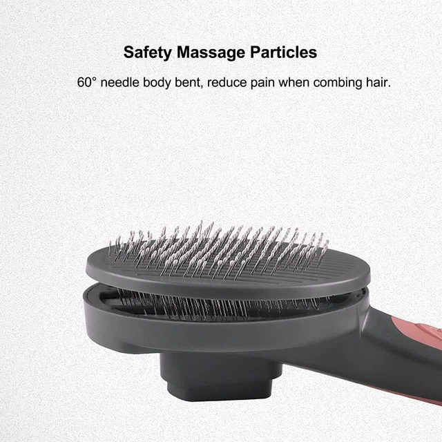 Pet Hair Remover Dog Cat Comb Grooming Massage Deshedding Self Cleaning Brush 8