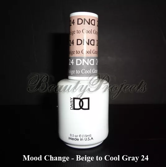 DND Daisy Mood Change Beige to Cool Gray 24 Soak Off DND Gel .5oz LED/UV