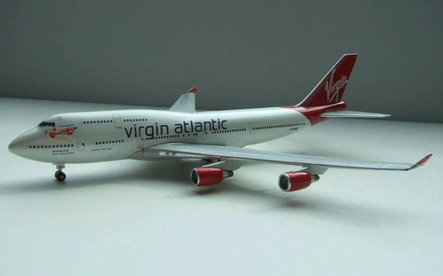 Modelo De Avión De Metal 1:400 16cm Virgin Uk Boeing 747 Réplica De Metal Modelo De Aviación De - Foto 6