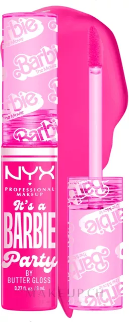 Bn " Nyx - Barbie Collection " It's A Barbie Party Butter Lip Gloss - 8Ml !