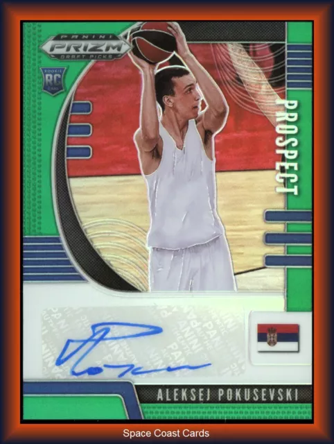 2020-21 Panini Prizm Aleksej Pokusevski Auto RP-APK & Base #264 RC OKC  Thunder