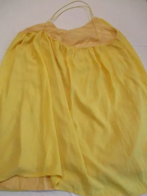 Shein Curve Dress Womens 1XL Plus Size Yellow Floral Ruched Ruffle Hem Midi