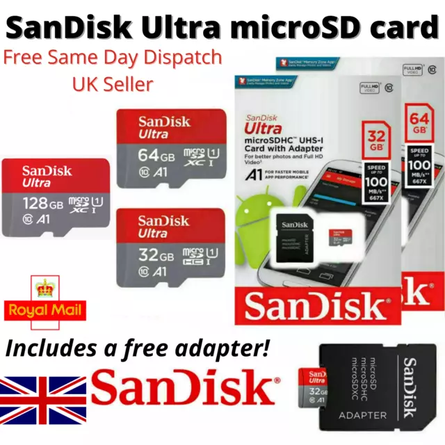 CHEAP Ultra Micro SD Memory Card 16GB 32GB 64GB 128GB Class 10 SDHC UK Adapter
