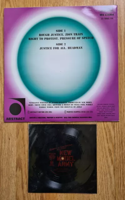 New Model Army - Vengeance 1994  12" Vinyl & Rare FLEXI DISC Punk NMA 3