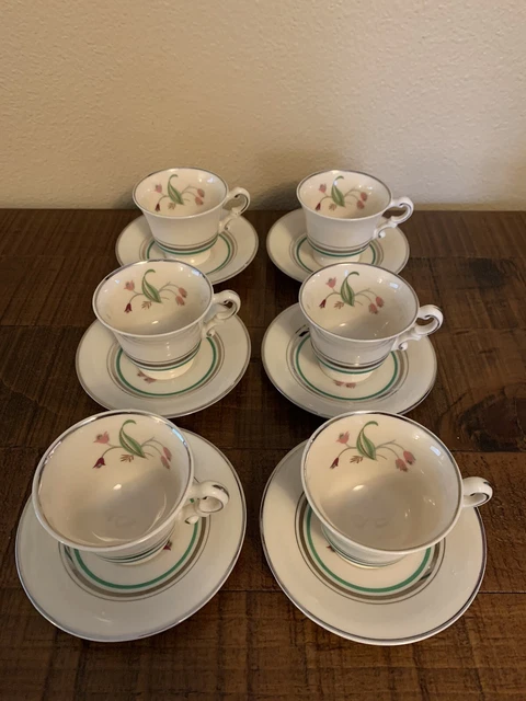 Vintage Old Ivory Syracuse China OPCO Corabel Demitasse Cups And Saucers Lot