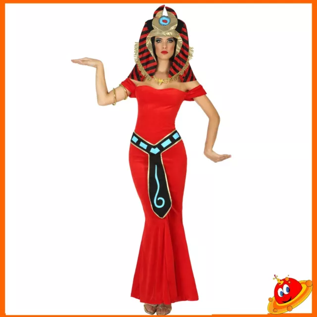 Costume Carnevale Halloween Donna Ragazza Regina Egiziana Cleopatra  Tg 36-46